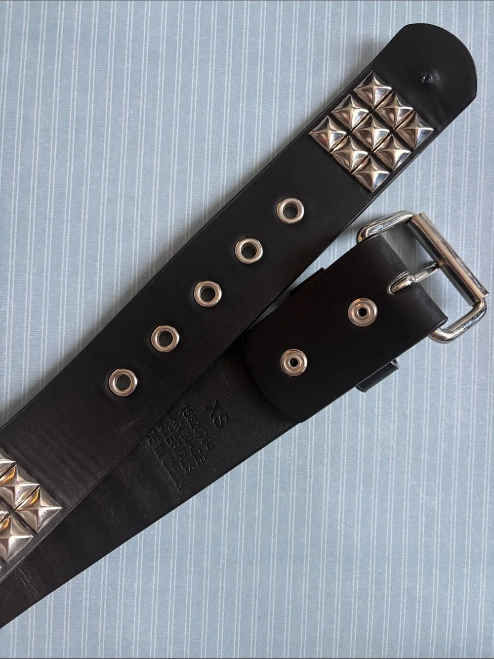 Hot Topic Black Studded Belt and Grommet Belt